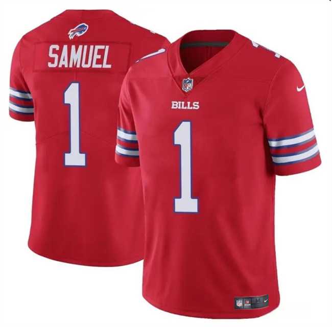 Men & Women & Youth Buffalo Bills #1 Curtis Samuel Red Vapor Untouchable Limited Football Stitched Jersey->buffalo bills->NFL Jersey